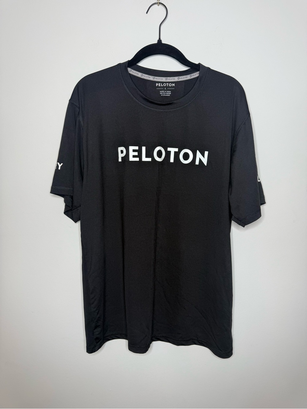 Peloton Black Short-Sleeve Logo Tee